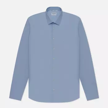 Мужская рубашка Calvin Klein Jeans Poplin Stretch Slim, цвет синий, размер 43
