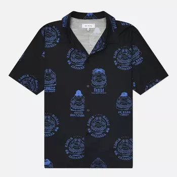 Мужская рубашка Edwin EMC All Over Print Crepe, цвет синий, размер XXL