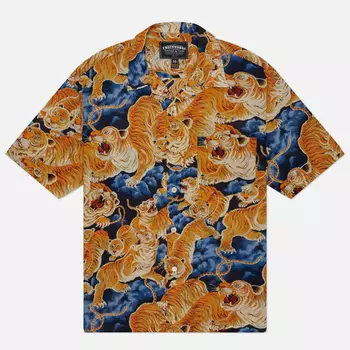 Мужская рубашка FrizmWORKS Tiger Hawaiian Half, цвет синий, размер M