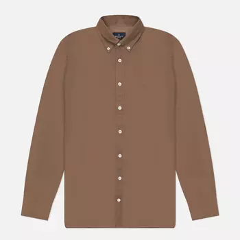 Мужская рубашка Hackett Essential Garment Dyed Oxford, цвет бежевый, размер XL