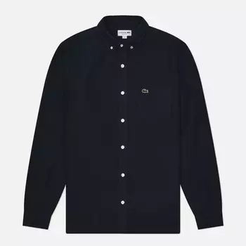 Мужская рубашка Lacoste Linen Regular Fit, цвет синий, размер 39