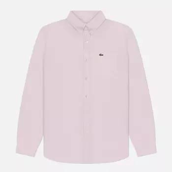 Мужская рубашка Lacoste Regular Fit Oxford, цвет розовый, размер 43