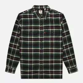 Мужская рубашка Levi's Jackson Worker Flannel, цвет зелёный, размер S