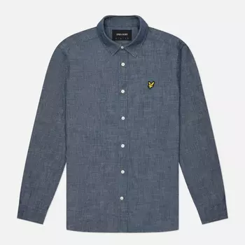 Мужская рубашка Lyle & Scott Chambray Regular, цвет синий, размер M