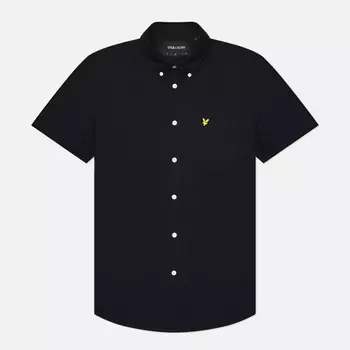 Мужская рубашка Lyle & Scott Oxford Short Sleeve, цвет синий, размер S