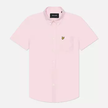 Мужская рубашка Lyle & Scott Oxford Short Sleeve, цвет розовый, размер XXL