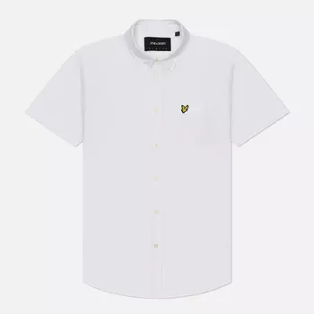 Мужская рубашка Lyle & Scott Oxford Short Sleeve, цвет белый, размер M