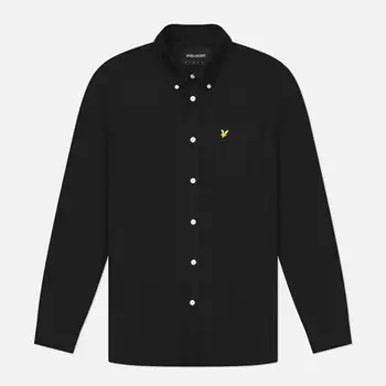 Мужская рубашка Lyle & Scott Plain Oxford, цвет чёрный, размер XL