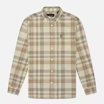 Мужская рубашка Lyle & Scott Spring Tartan, цвет бежевый, размер L