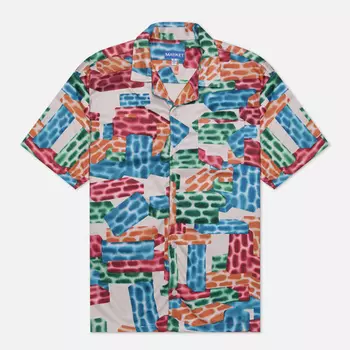 Мужская рубашка MARKET Building Blocks Mesh Button Up, цвет бежевый, размер S