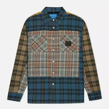Мужская рубашка MARKET Thrift Flannel, цвет синий, размер XXL