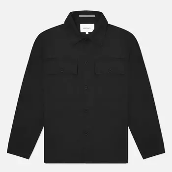 Мужская рубашка Norse Projects Hjalmer Solotex Twill Overshirt, цвет чёрный, размер M