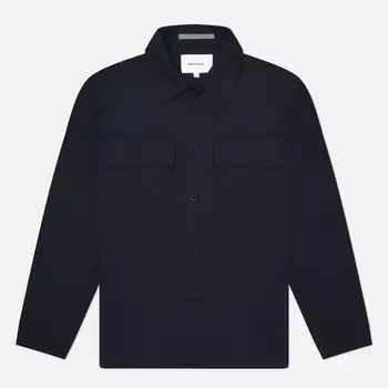 Мужская рубашка Norse Projects Hjalmer Solotex Twill Overshirt, цвет синий, размер L