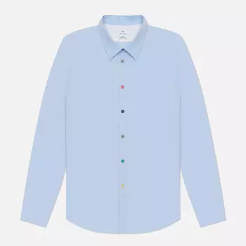 Мужская рубашка Paul Smith Multicolour Buttons Tailored Fit, цвет голубой, размер M