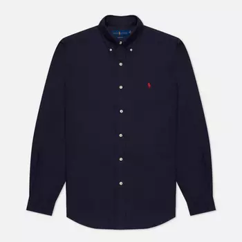 Мужская рубашка Polo Ralph Lauren Garment Dyed Oxford, цвет синий, размер L