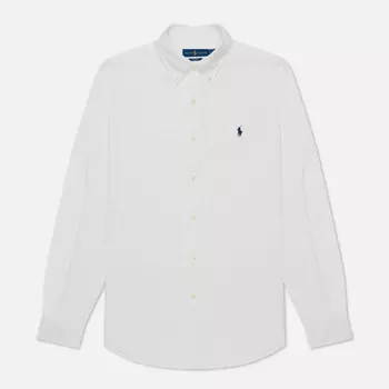 Мужская рубашка Polo Ralph Lauren Garment Dyed Oxford, цвет белый, размер S