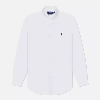 Мужская рубашка Polo Ralph Lauren Garment Dyed Oxford, цвет белый, размер L