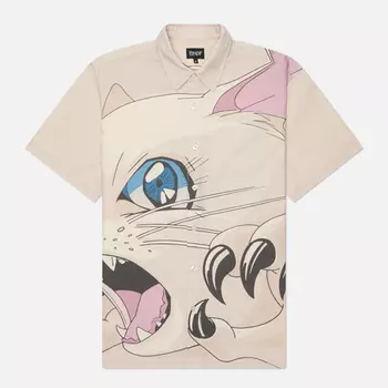 Мужская рубашка RIPNDIP Metal Claw Button Up, цвет бежевый, размер XXL
