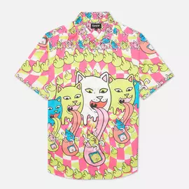 Мужская рубашка RIPNDIP Micro Nerm Button Up, цвет жёлтый, размер XL
