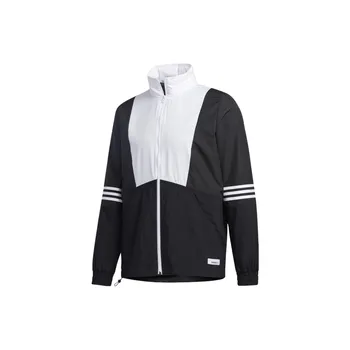 Adidas Neo Colorblock Повседневная спортивная куртка с капюшоном Мужские куртки черные GJ8767 XXL