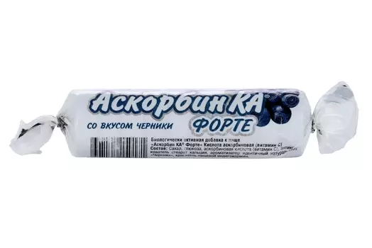 Аскорбин Ка Форте, 10 шт, таблетки жевательные черника