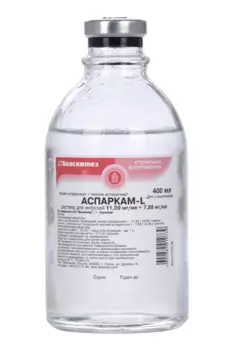 Аспаркам-L 11,59 мг/мл+7.88 мг/мл, 400 мл, 12 шт, раствор для инфузий