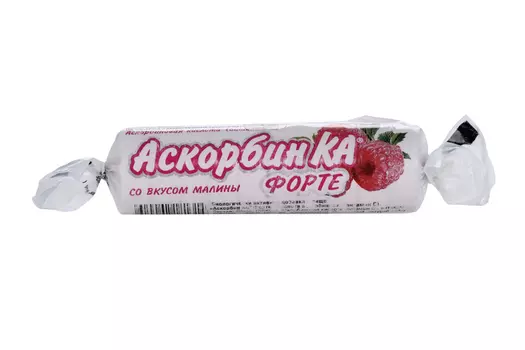 Аскорбин Ка Форте 3 г, 10 шт, таблетки жевательные малина