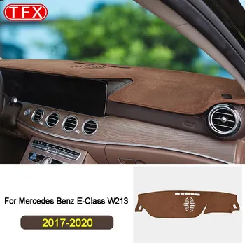 Фланелевая накладка на приборную панель автомобиля для Mercedes Benz E-Class W212 W213 E-Klasse E200 E250 E300 E220d AMG, противоскользящий коврик W212 2010-2012-Left Hand чёрный