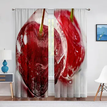 Ботанический цветочный затемняющий занавес Cortina Flower Leaf Window Шторы для спальни, гостиной, декор(2Панель)Кортина Пара Ла Сала Milled cotton fabric&Grommet Top