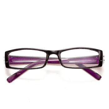 Vogue Resin Small Full Frame Women Eyeglasses Floral Scarves Diamond Reading Glasses Rectangle Fashion +2.0 красный