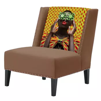 FUN Armchair Disco Beige Дизайнерское кресло с цветным принтом