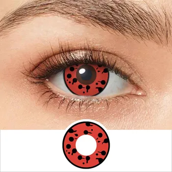 Pseyeche Demon Slayer Cospaly Контактные линзы Red White BioHazard Контакты Red Daisy Halloween Контактные линзы Компас Контакты 14.0mm