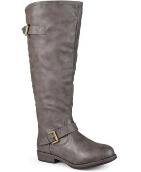 Женские очень широкие ботинки Spokane до икры с шипами Journee Collection, тан/бежевый