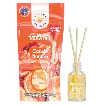 LА CASA DE LOS AROMAS Жидкий ароматизатор для воздуха с палочками MIKADO. «Апельсин и корица» 30.0