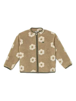 Флисовая куртка на молнии Lacoste Kids, нейтральный