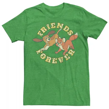 Мужская футболка с рисунком Disney's The Fox And The Hound Friends Forever