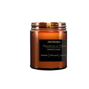 AROMAKO Свеча "Strawberries & Cream" 150
