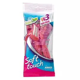 ARKO Бритвенный станок Soft Touch c тройным лезвием с экстрактом зеленого чая 2.0