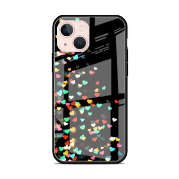 Стеклянный чехол для Apple iPhone 14 13 Pro 11 12 7 8 Plus SE 2022 XR X XS Max 6 6S закаленный чехол для телефона LOVE Heart iPhone 14 Plus