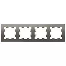 Рамка Schneider Electric ATN000904 AtlasDesign, 4-постовая, универсальная, сталь