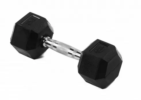 Гантель гексагональная обрезиненная 5кг Lite Weights 3181LW