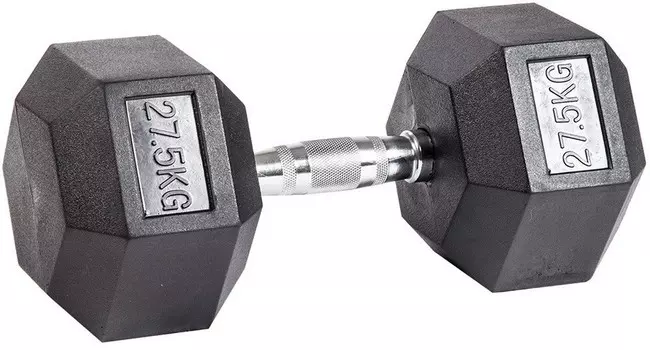 Гантель гексагональная обрезиненная Profi-Fit 27,5 кг
