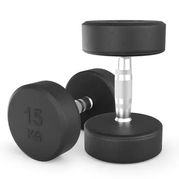 Гантель круглая обрезиненная 15 кг UnixFit PRO DBRND15PBKx2 2 шт