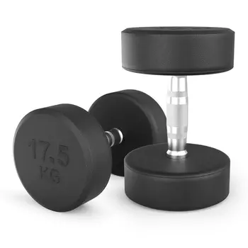 Гантель круглая обрезиненная 17,5 кг UnixFit PRO DBRND17_5PBKx2 2 шт