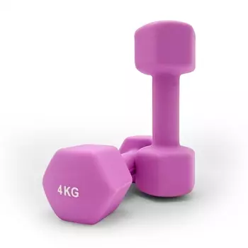 Гантель неопреновая 4 кг UnixFit DBNEO4VTx2 2 шт, Violet