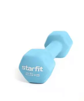 Гантель неопреновая Core 2,5 кг Star Fit DB-201 синий пастель