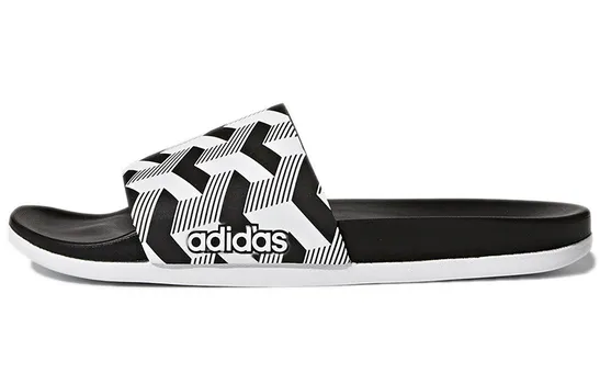 Шлепанцы унисекс черный/белый Adidas