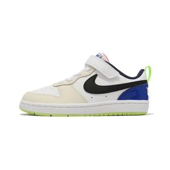 Детские кроссовки Nike Court Borough Low 2 SE PS Player One White Black Laser-Orange FB1880-101 28