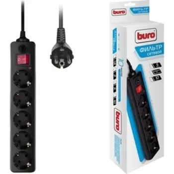 Сетевой фильтр Buro 500SH-5-B 5м (5 розеток) черный