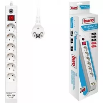Сетевой фильтр Buro BU-SP5_USB_2A-W